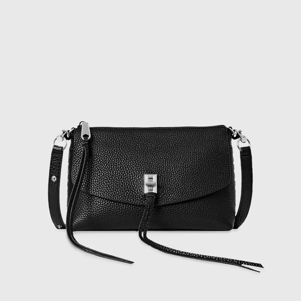 Rebecca Minkoff Darren Top Zip Shoulder Bag Black